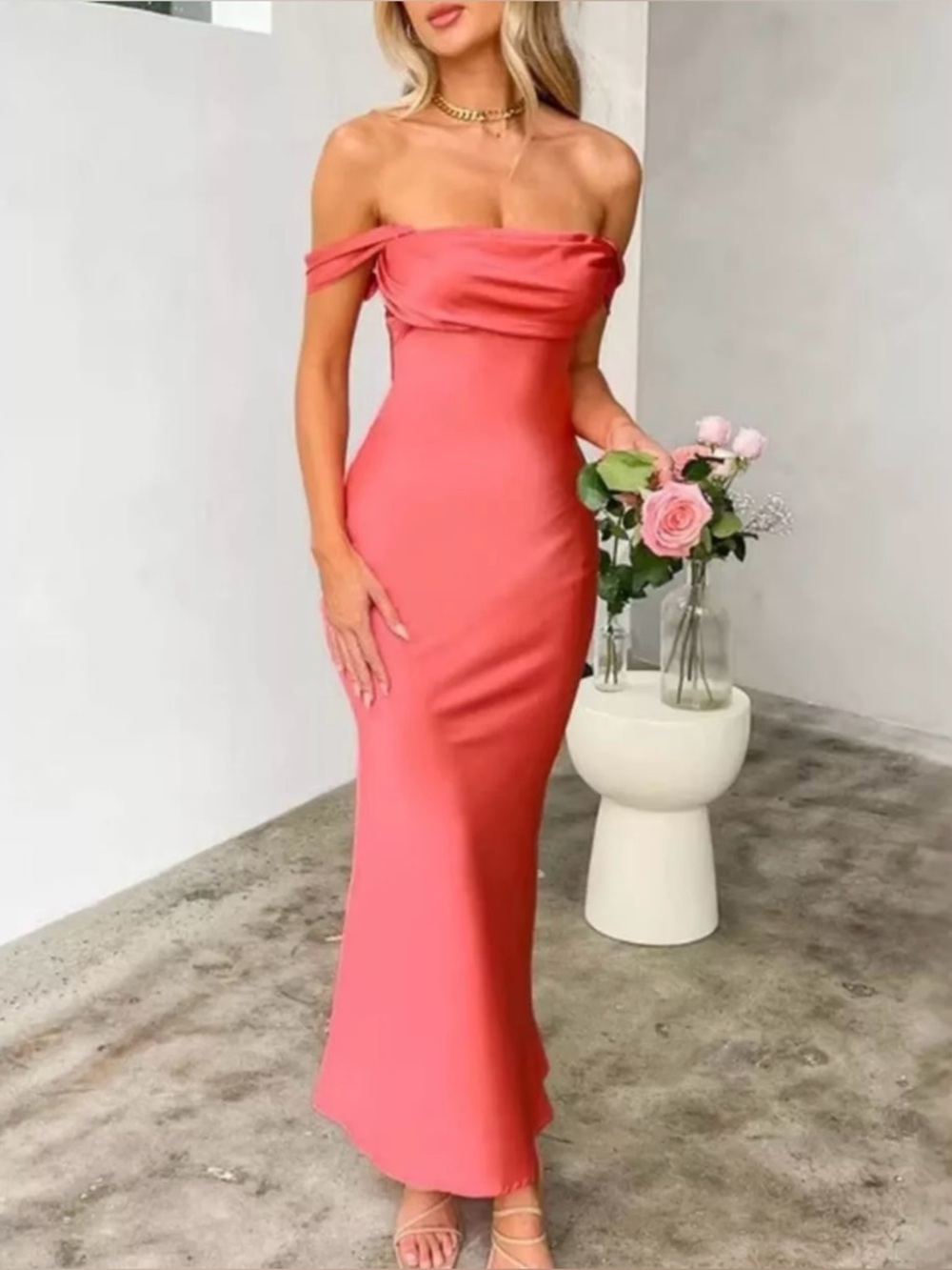 Off Shoulder Maxi Dress